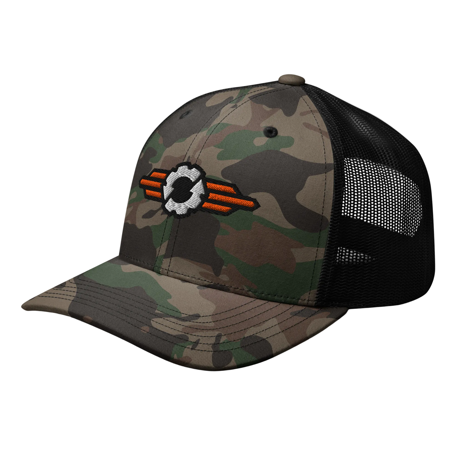 EquipmentShare Veteran Supporter Camouflage trucker hat