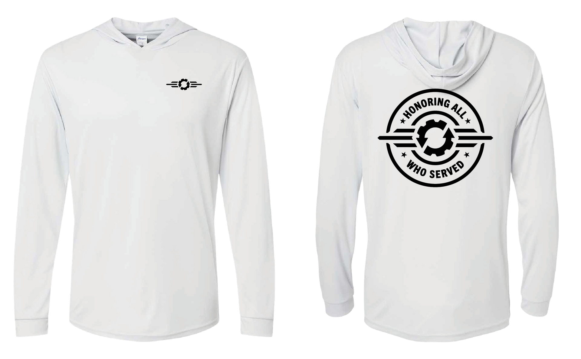 EquipmentShare Veteran Supporter Bahama Performance Hooded Long Sleeve T-Shirt - 220