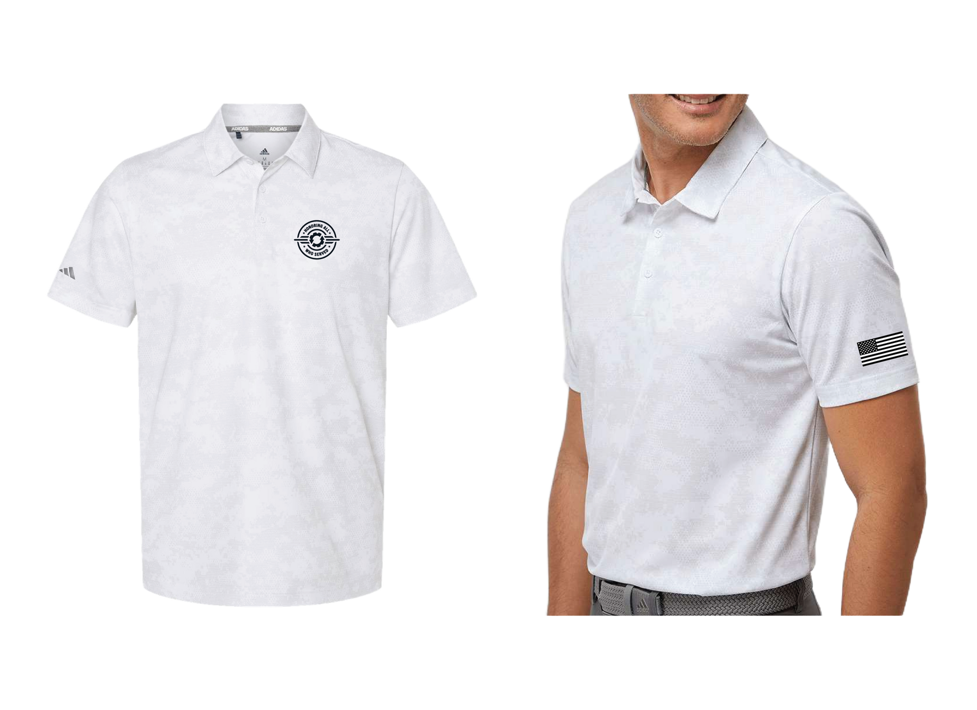 EquipmentShare Veteran Supporter Adidas Camo Polo