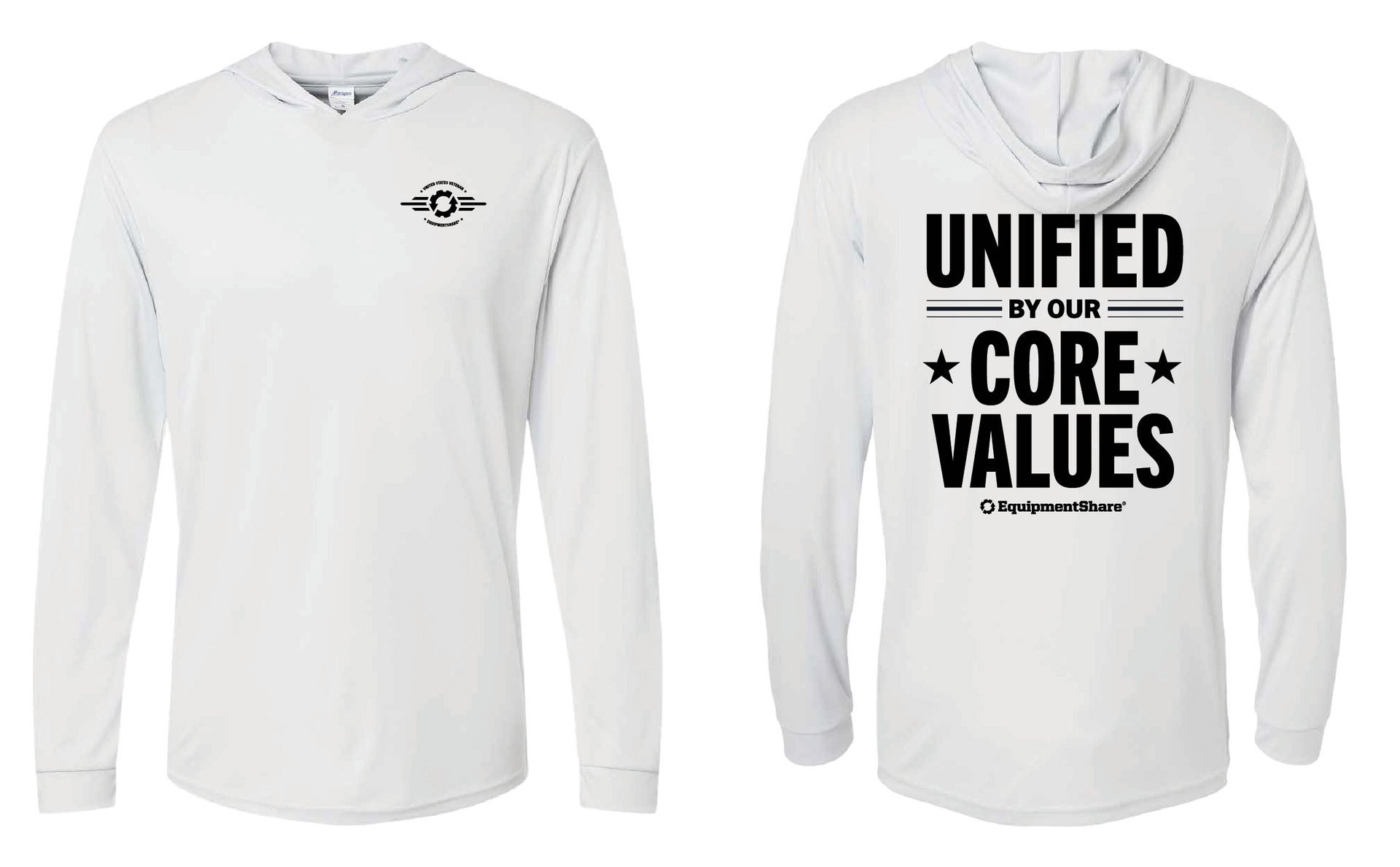 EquipmentShare Veteran ONLY Bahama Performance Hooded Long Sleeve T-Shirt