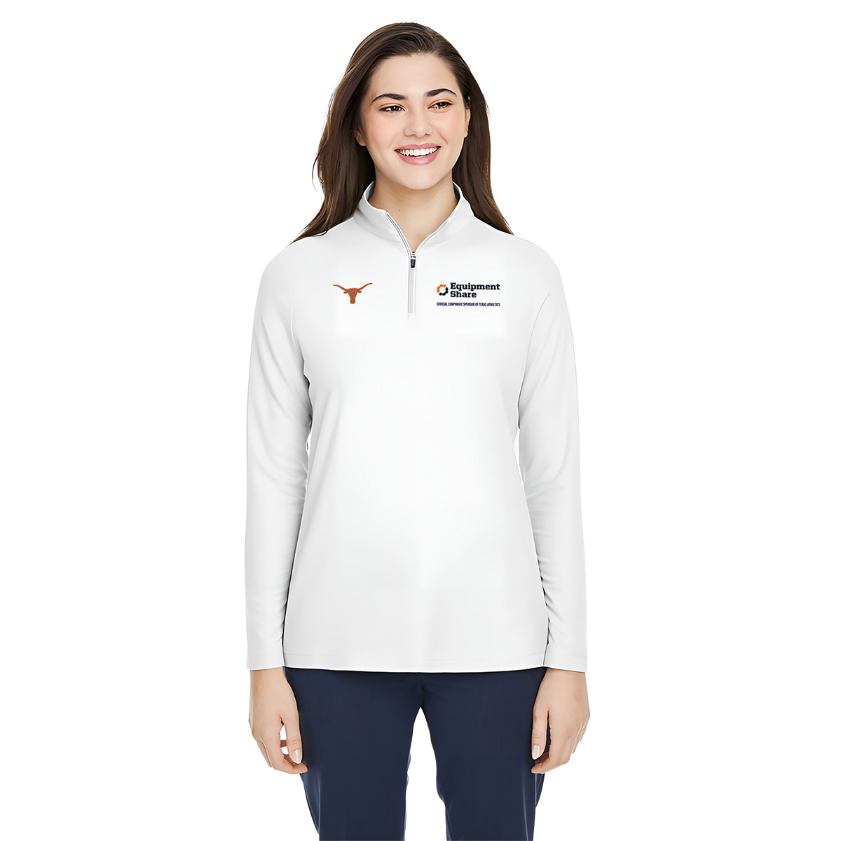EquipmentShare x Texas Longhorns - Women's Quarter-Zip Pique Pullover