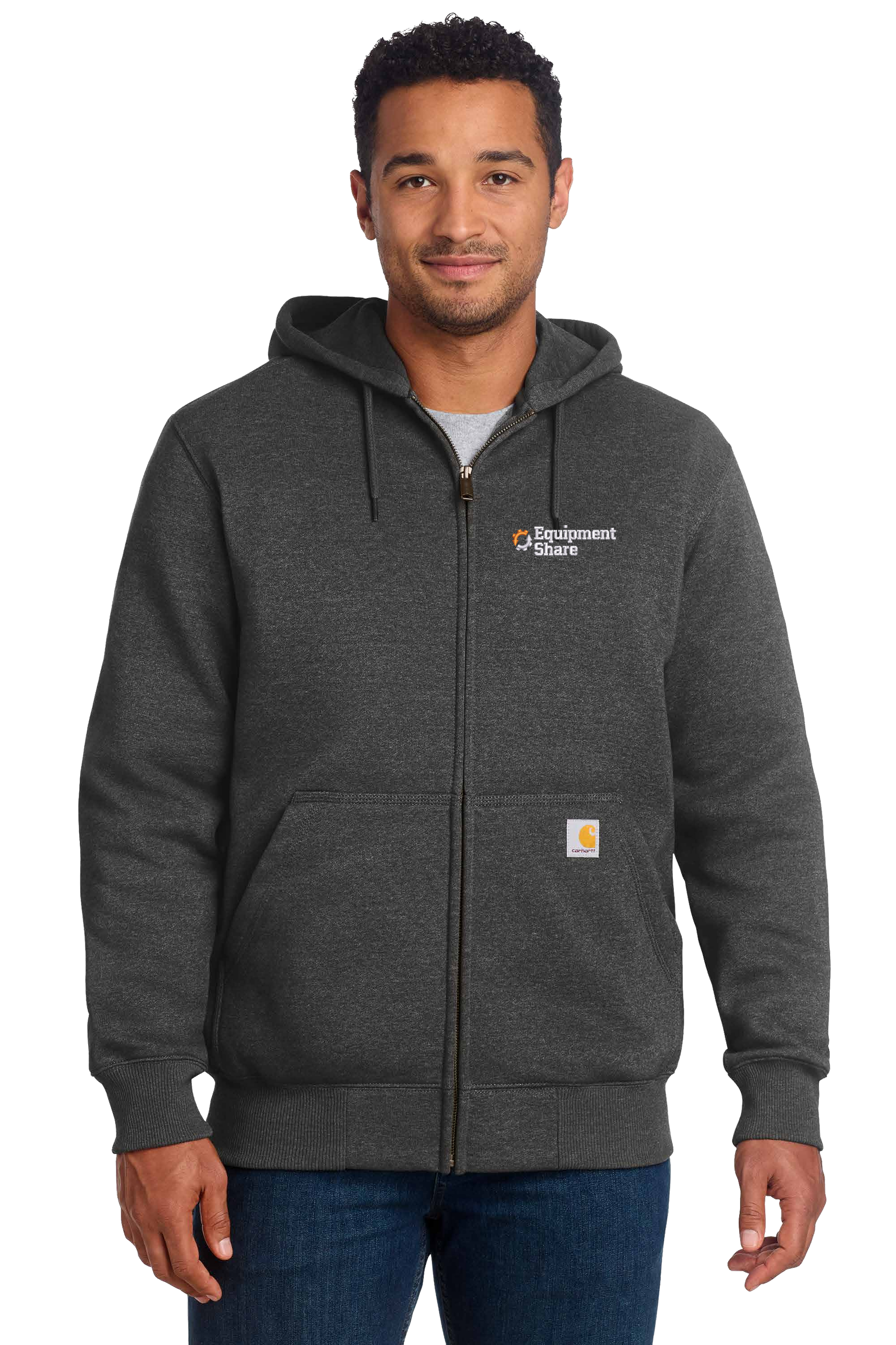 Carhartt Rain Defender Paxton Heavyweight Hooded Zip-Front Sweatshirt - Carbon Heather