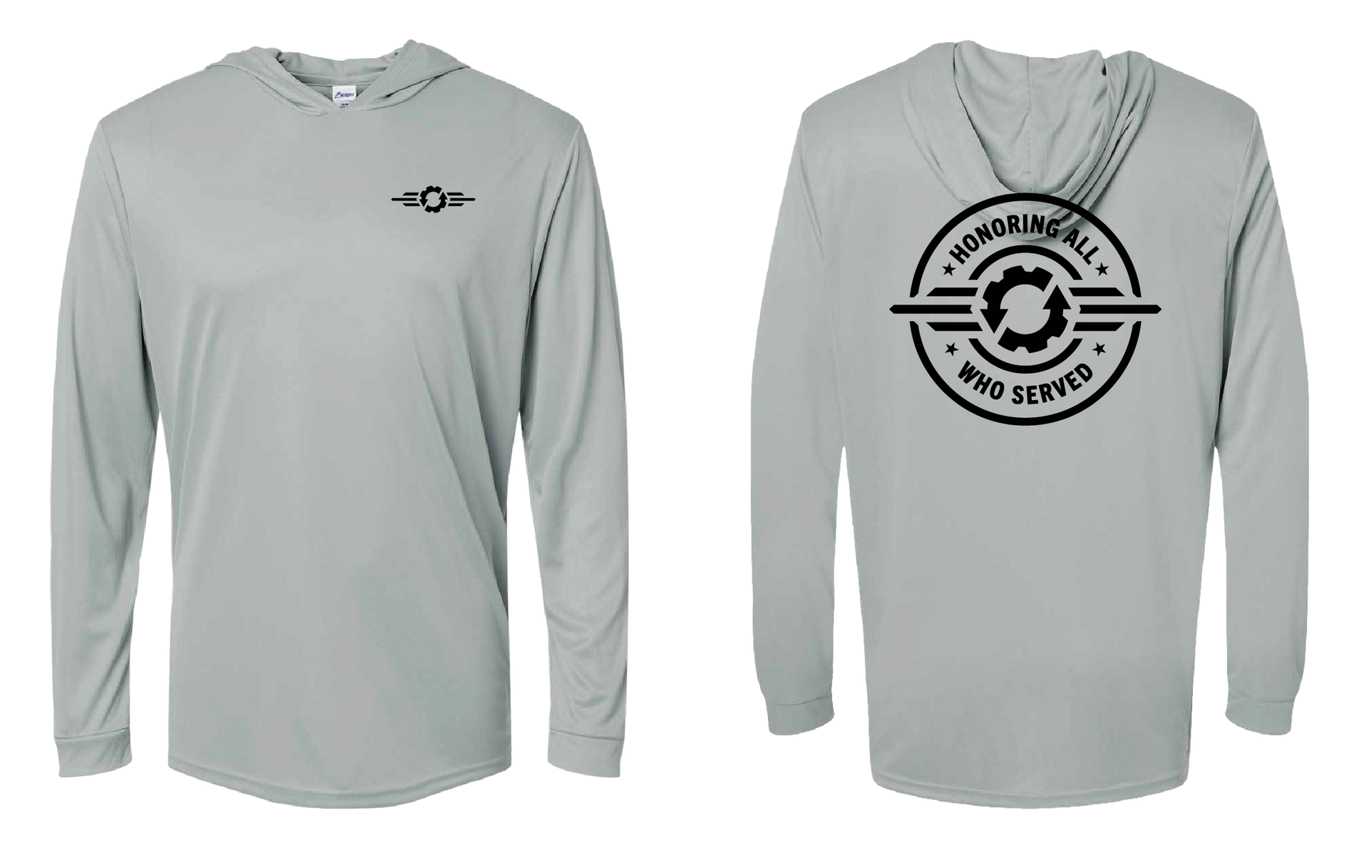 EquipmentShare Veteran Supporter Bahama Performance Hooded Long Sleeve T-Shirt - 220