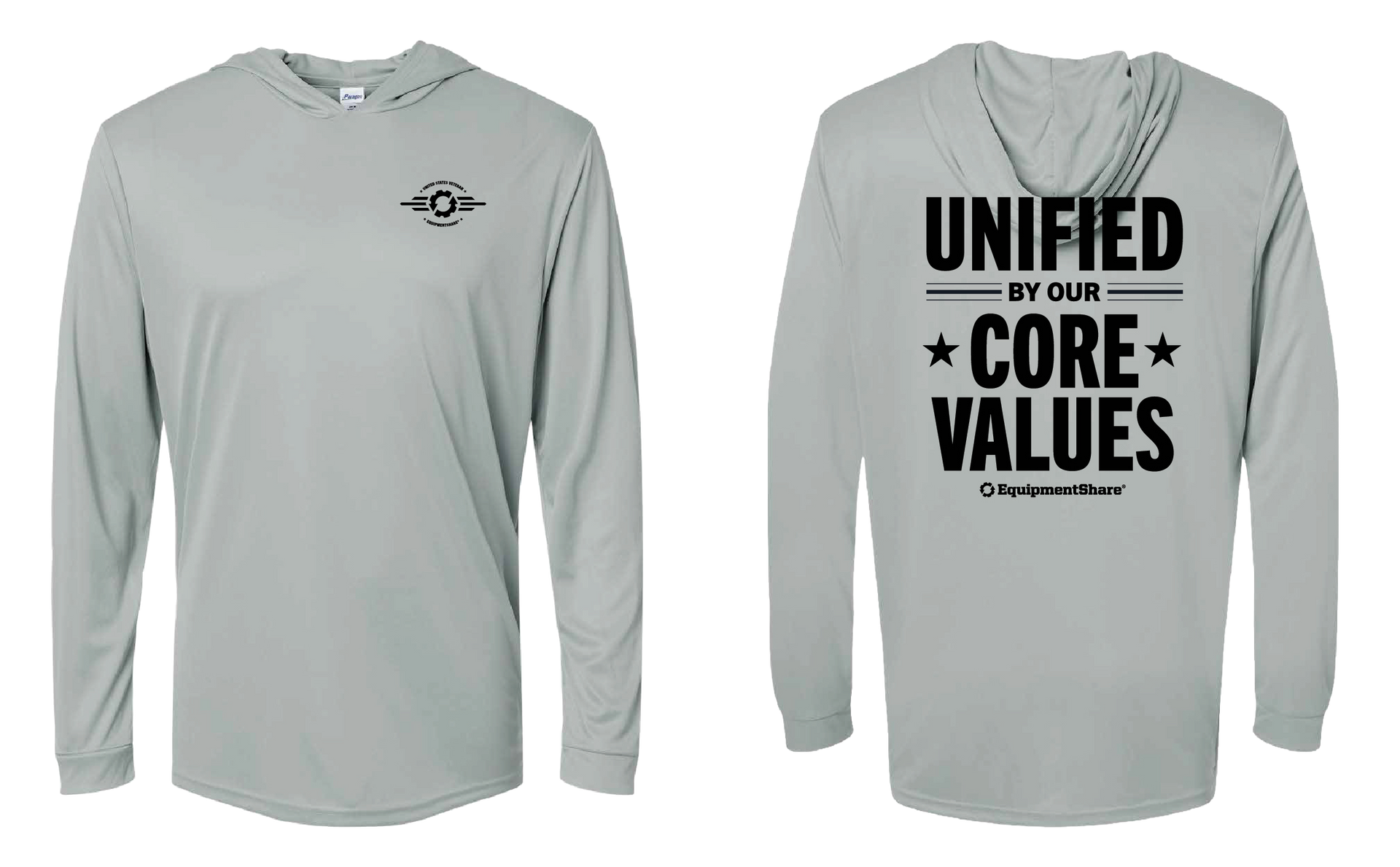 EquipmentShare Veteran ONLY Bahama Performance Hooded Long Sleeve T-Shirt