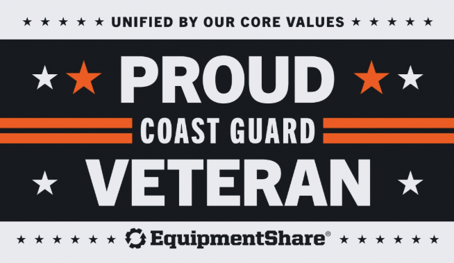 EquipmentShare Coast Guard Veteran Car magnets 3.5 x 2