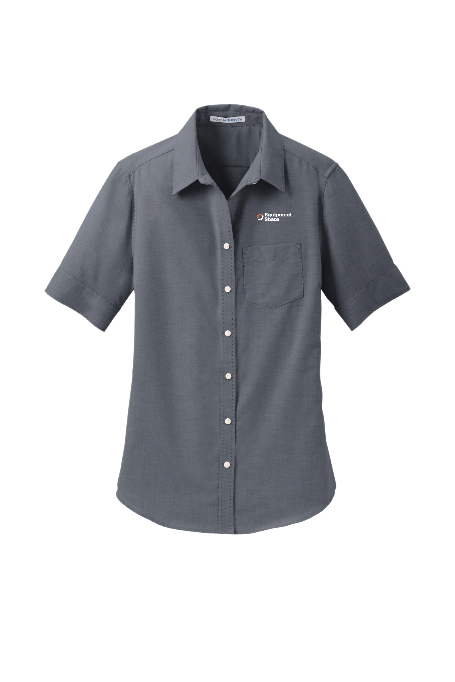 Port Authority Ladies Short Sleeve SuperPro Oxford Shirt