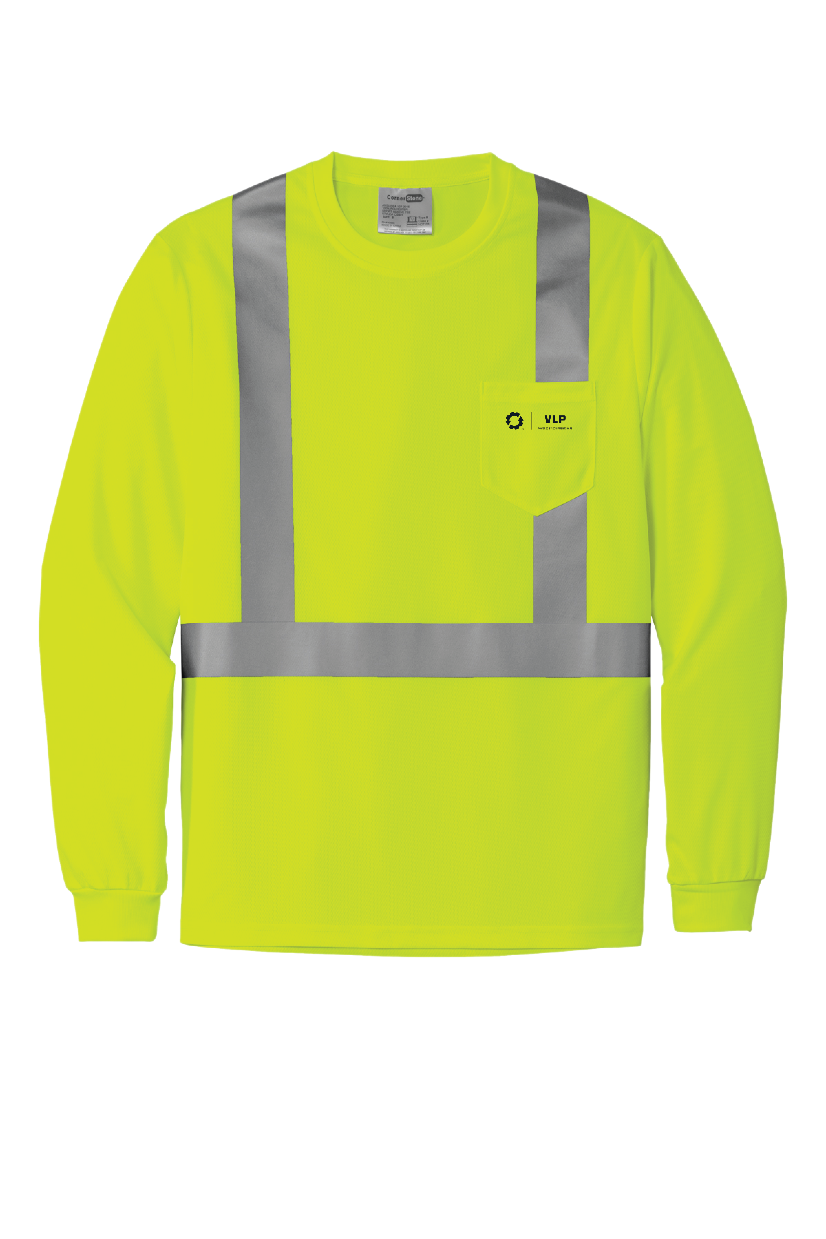 VLP CornerStone ANSI 107 Class 2 Mesh Long Sleeve Tee Yellow