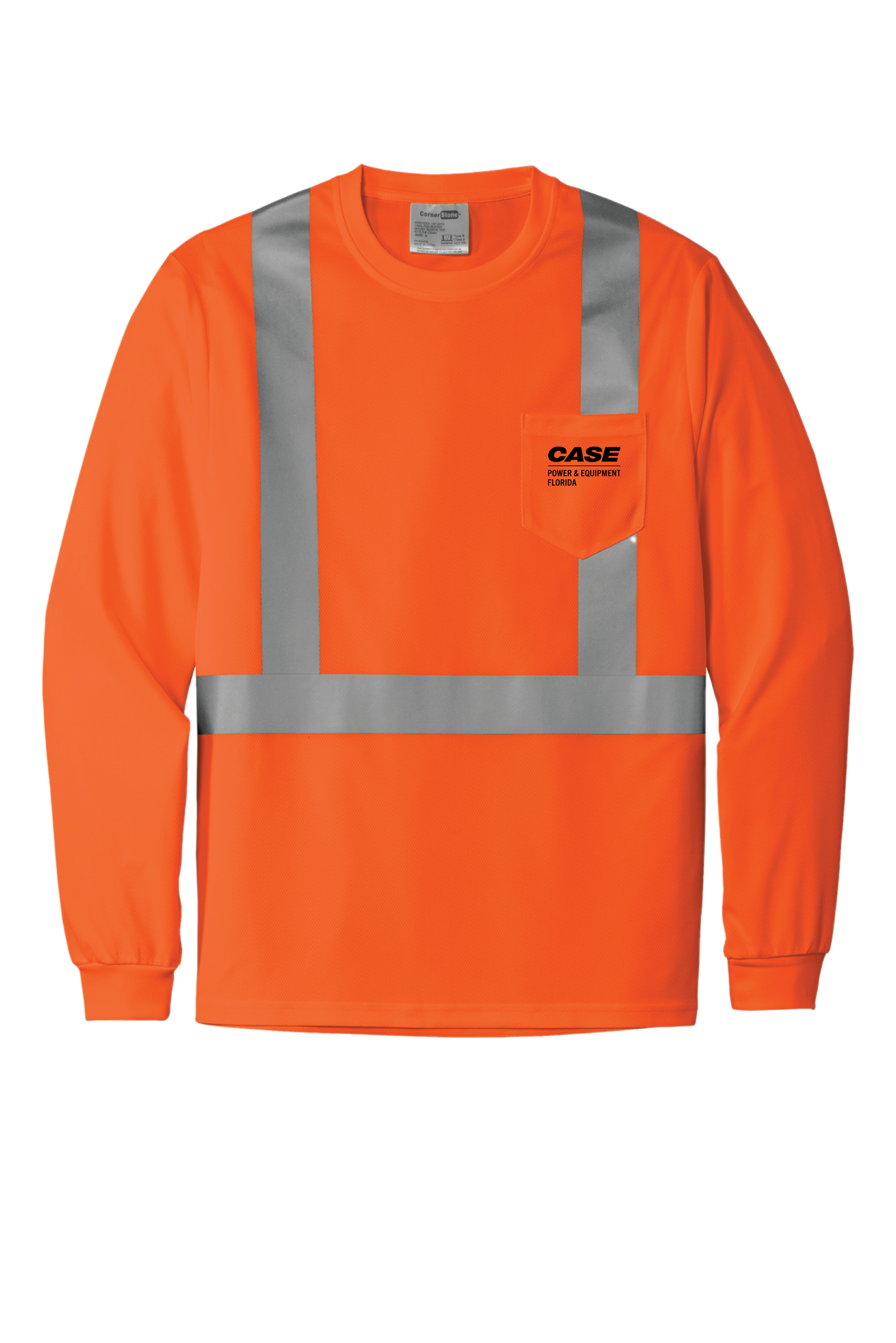 CPE CornerStone ANSI 107 Class 2 Mesh Long Sleeve Tee Orange
