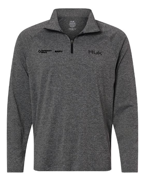 HUK Men's Airweight Heather Quarter-Zip Pullover
