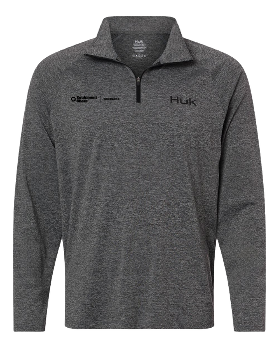HUK Men's Airweight Heather Quarter-Zip Pullover